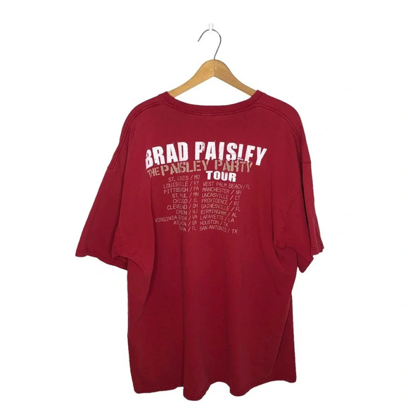 BRAD PAISLEY Paisley Party 2008 Concert Tour Merch Graphic Band T Shirt - Picture 5 of 8